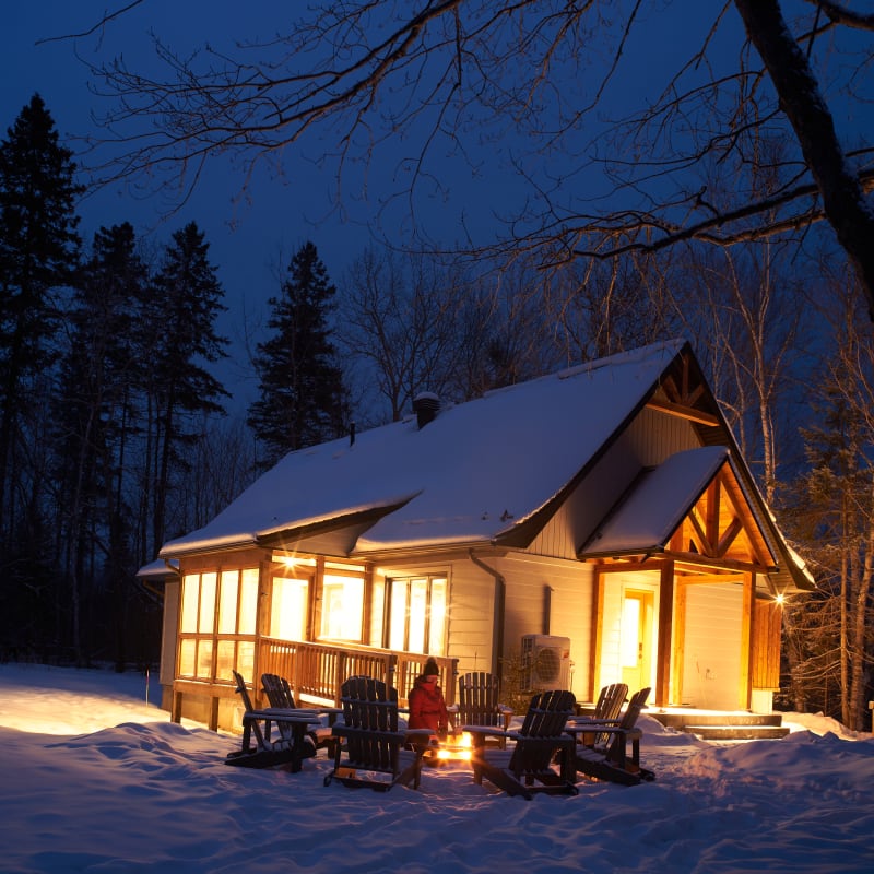 Chalets locatifs au Parc national de la Mauricie.