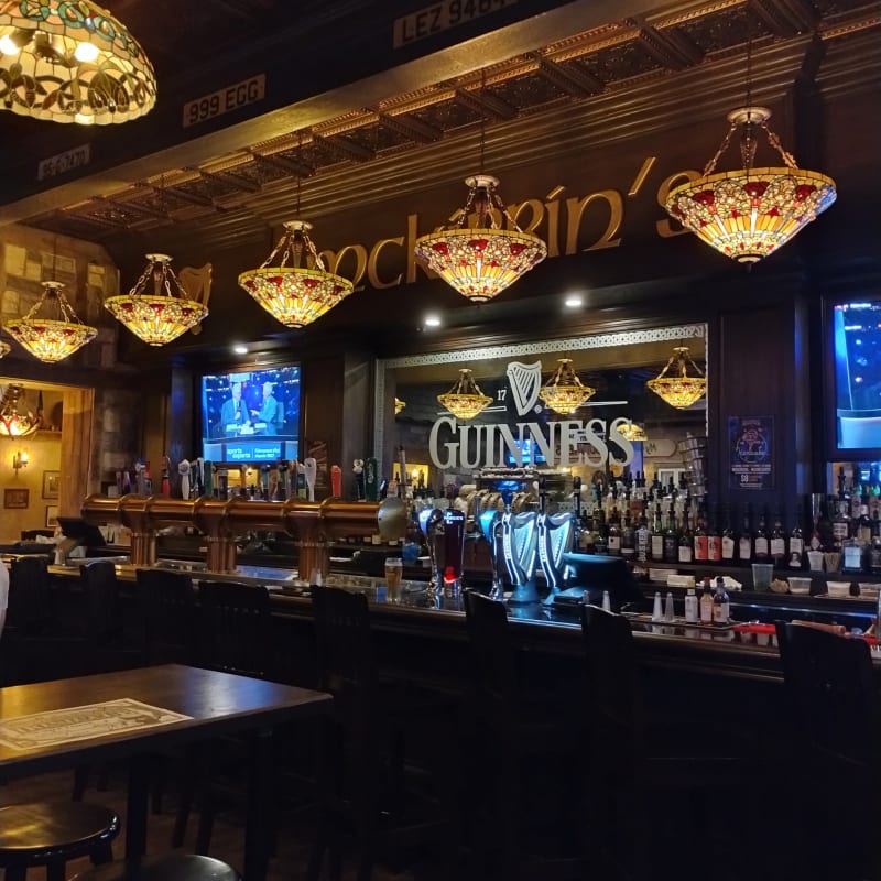 Bar in an Irish pub.