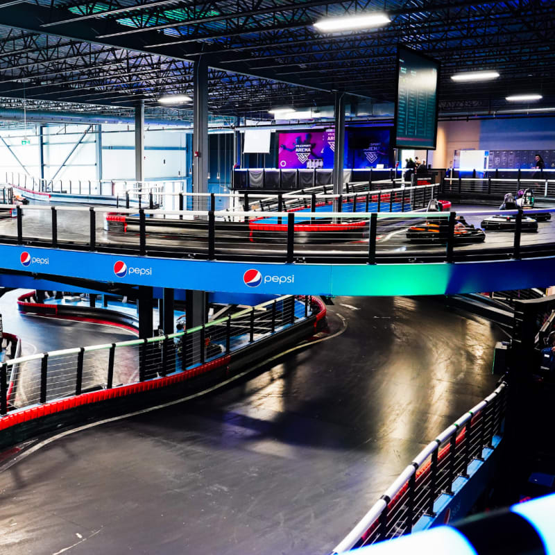 Piste de karting à Tag E-Karting & Amusement.