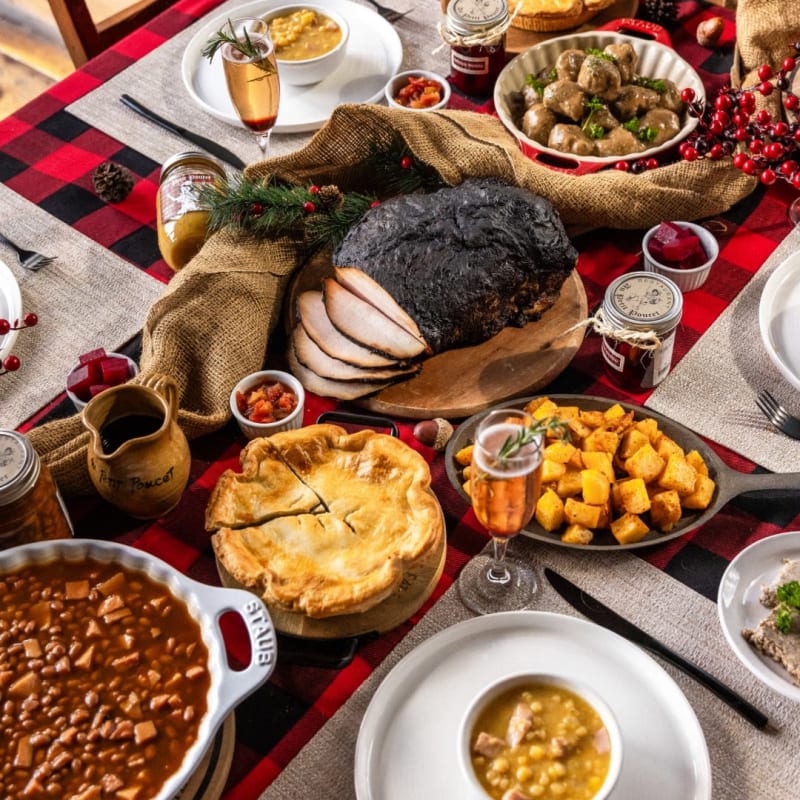 Sugar shack meal at Au Petit Poucet.