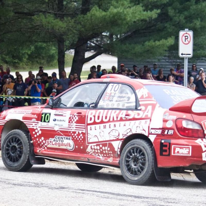 Racecar at the Rallye Défi Petite Nation.