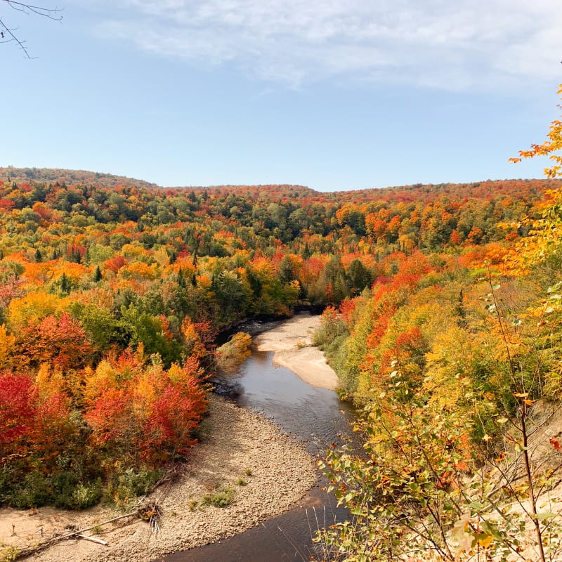 Autumn landscape in Parc naturel régional de Portneuf.