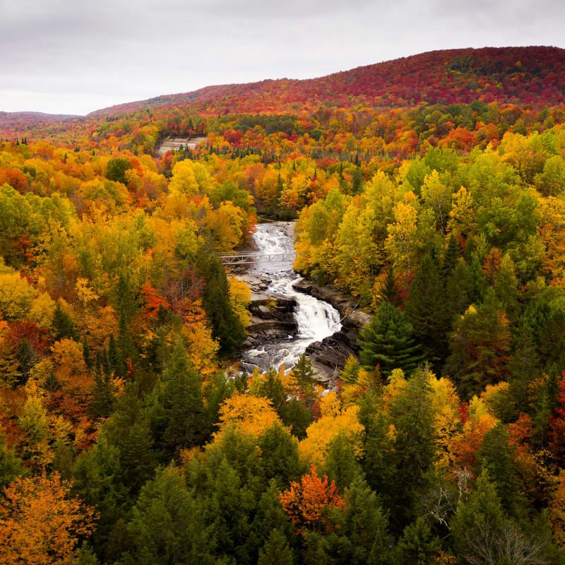 Marcotte fall in autumn. 
