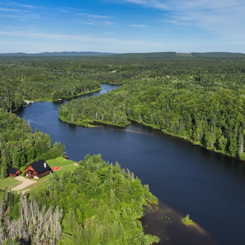 River at Au Chalet en Bois Rond.